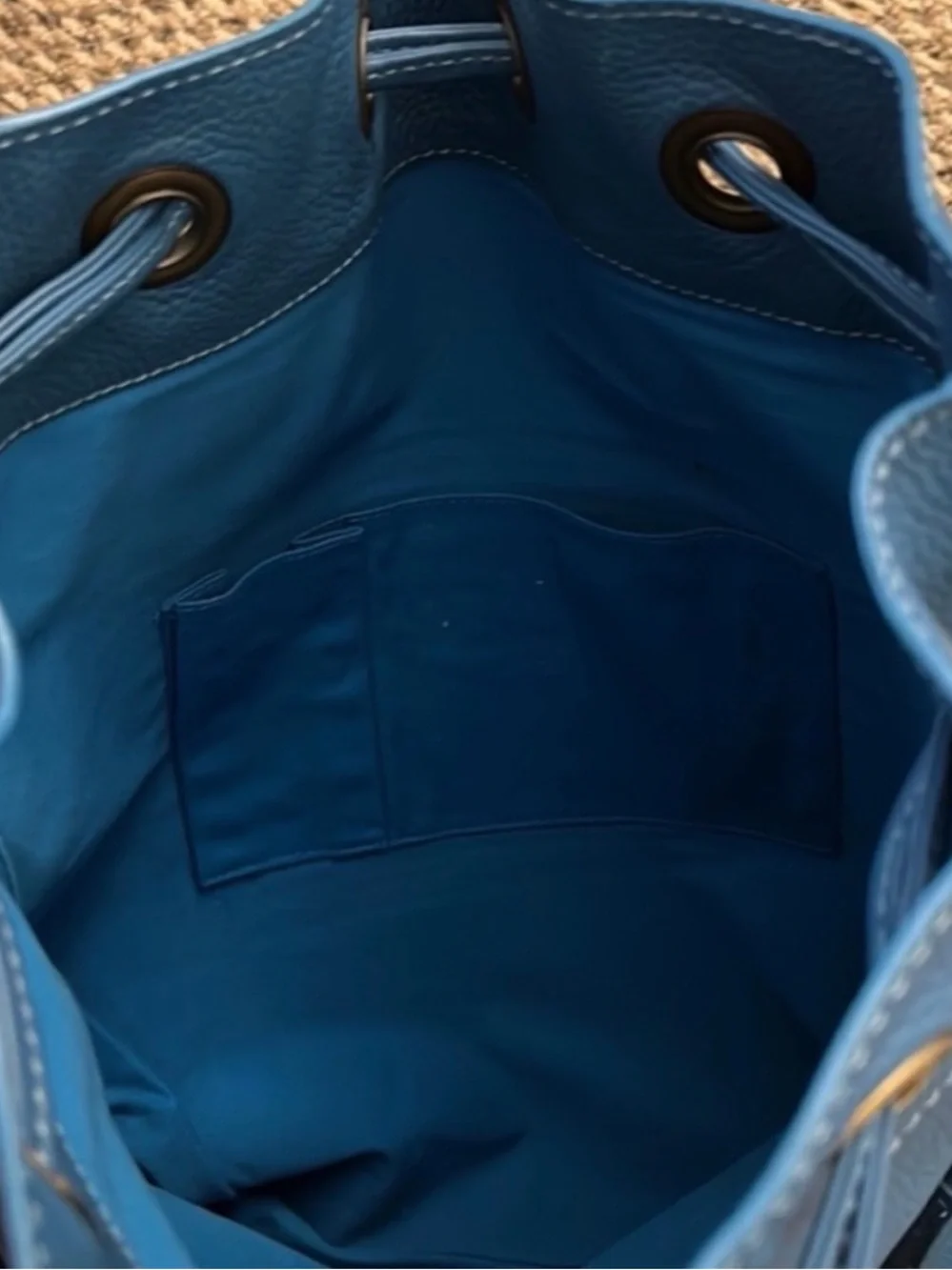 Vivianne Westwood Authentic Leather Backpack Bag With Gold Orb Hardware